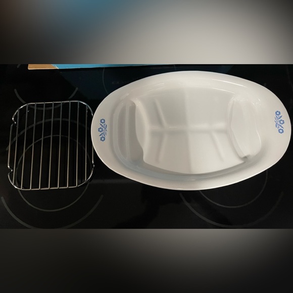 Corning Ware Blue Cornflower Meat Platter 16” P-19 In Box - Picture 3 of 15